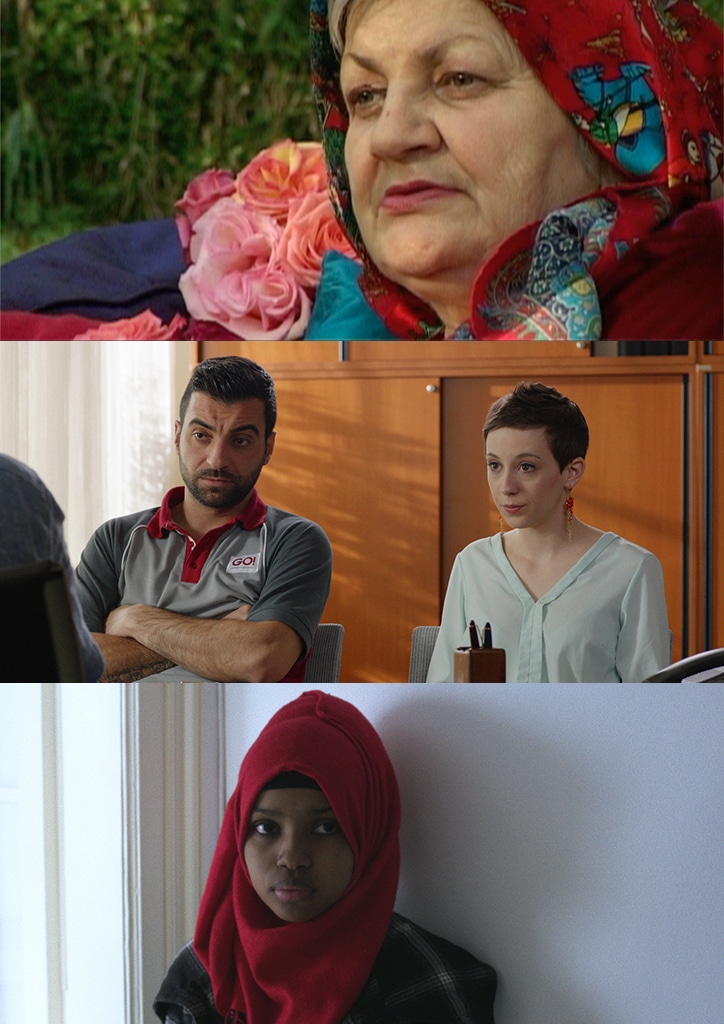 Filmstill-Collage aus verschiedenen Kurzfilmen der Regisseurin Jasmina Eleta